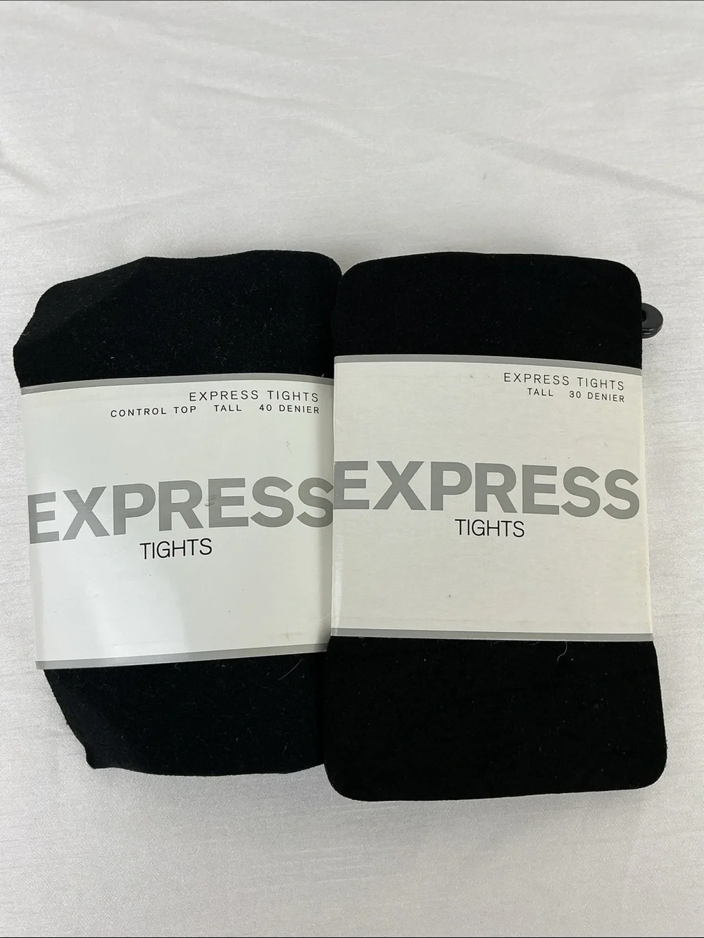 Express Control Top Tall Tights 2 pair Bundle Black
